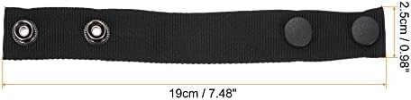 שומר חגורת פטיקיל, מחזיק לולאת רשת ניילון 4 יחידים עם מצליפים כפולים לתיקון אבטחת חגורה, שחור