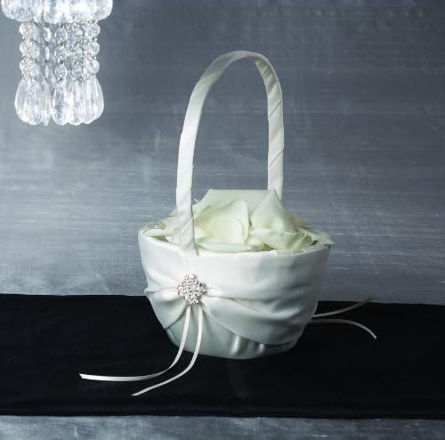 אייבי ליין עיצוב חתונה אביזרי גרבו פרח ילדה סל, לבן