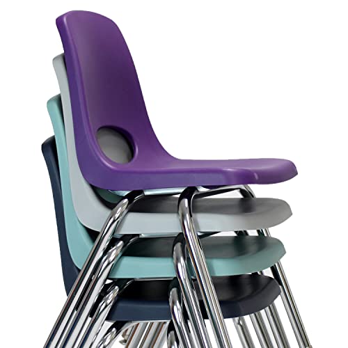 מפעל ישיר שותפים 14004-12 בית ספר מחסנית כיסא, לערום תלמיד מושב עם כרום פלדה רגליים ניילון מסתובב מחליק
