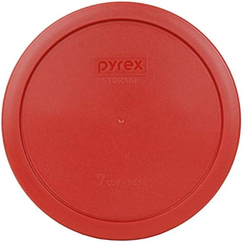 פיירקס 7402-מחשב 6/7 כוס פרג אדום עגול פלסטיק מזון אחסון מכסה תוצרת ארצות הברית