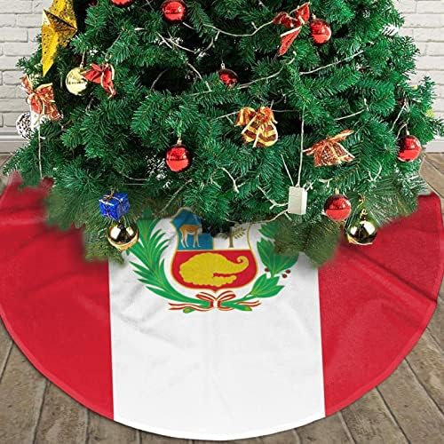 חצאית עץ חג המולד, דגל 30-48 אינץ 'של מחצלת עץ פרו לקישוטים לחג המולד קישוטים למסיבות חג