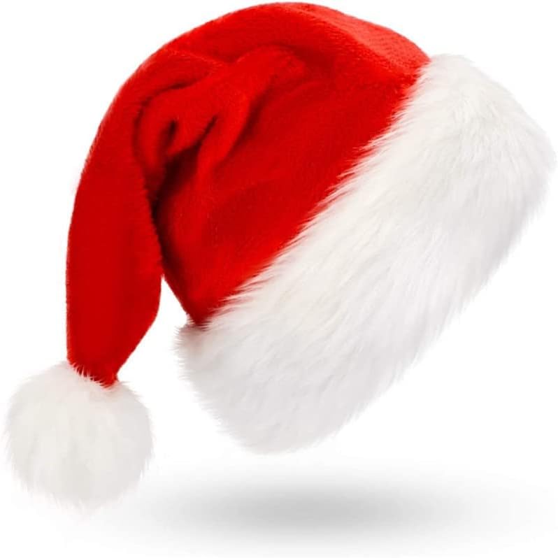 נרקנטון סנטה כובע למבוגרים ילדי חדש שנה קטיפה חג המולד כובע עם רירית מעובה ארוך צעיף סגנון חג המולד כובע חגיגי