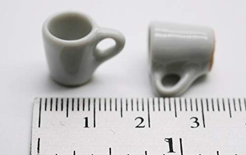 10 ספל קפה לבן כוס כוס בובות בובות מיניאטורות אוכל מטבח על ידי חנות אחת עבורכם NO14