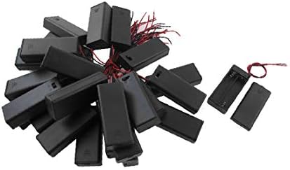 X-DREE 28 יחידות מעטפת פלסטיק שחור חוט 2x1.5V AAA מחזיק סוללה תיבות מארז (28 PEZZI DI PLASTERA NERA מעטפת 2-חוט
