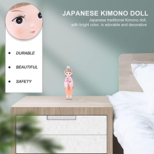 עיצוב יפני של אליפיס תפאורה פרחונית בובה יפנית בובה קימונו בובה שרף קימונו בנות בובה צלמיות אספנות,