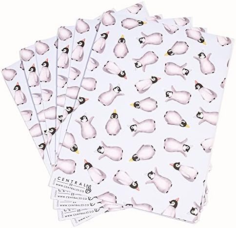 23 פינגווין גלישת נייר-6 גיליונות של מתנת יום הולדת לעטוף - חמוד בעלי החיים גלישת נייר-עבור גברים נשים-פסחא