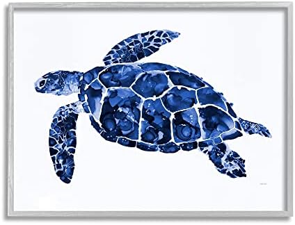 תעשיות סטופל צב ים מנומר כחול איור בעלי חיים ימיים, עיצוב מאת פטי מאן