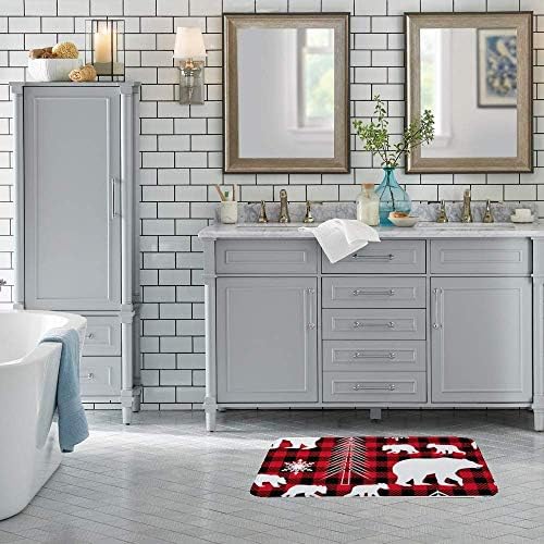 אמבטיה מחצלת דלת רצפת שטיחי מחצלת אמבטיה שטיח וודלנד צלליות אשוח הדפסת דקורטיבי מקורה חיצוני 23. 6 * 15.7