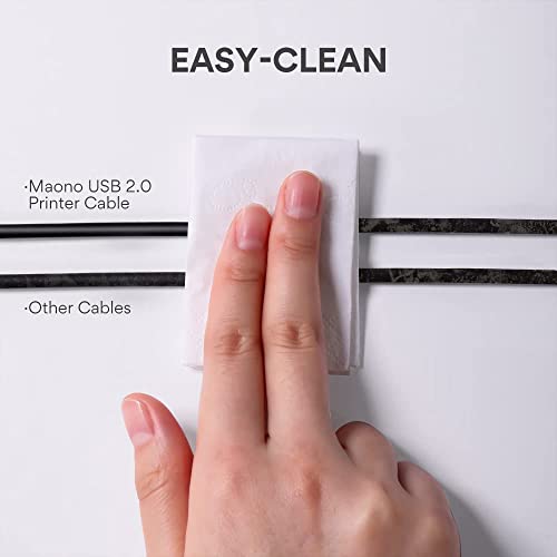כבל מדפסת USB של Maono 14ft, טבעת מגנה על גרסאות משודרגת USB 2.0 A-male לחוט B-Male Scanner Scanner תואם