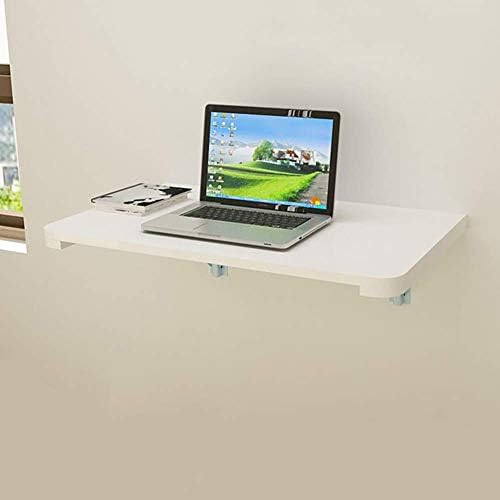 PIBM פשטות מסוגננת מדף קיר רכוב שולחן מתלה צף שולחן מחשב נייד עמדת שולחן מעץ מוצק סוגר ברזל
