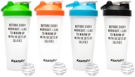 Kratofit 28oz חלבון שייקר בקבוק לחדר כושר, כוס, מערבל אבקת כושר, בלנדר, BPA בחינם, עיצובים וצבעים