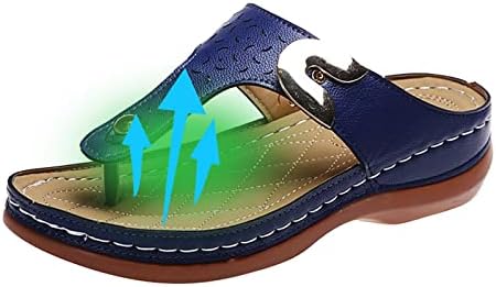 נעלי בית של Xipcokm לנשים קשת קיץ תומכות בכפכפים לבושים