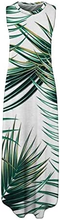 מקסי שמלה לנשים קיץ עניבה לצבוע שמלה קיצית מזדמן הוואי חוף מסיבת שרוולים פיצול ארוך שמלות עם כיסים