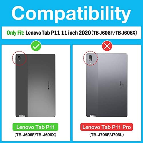 מארז Alilang עבור Lenovo Tab P11 Plus 2021 /Tab P11 11 אינץ '2020 עם חרט, זוויות צפייה מרובות עמדת