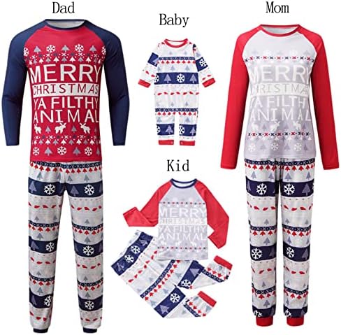 XBKPLO Loungewears Sleepwear פיג'מה לחג המולד למשפחה, פיג'מה משפחתית בגדי שינה תלבושות לחג המולד תלבושות זוגות