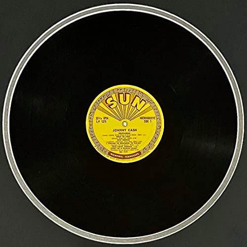 ג'וני קאש חתימה חתום על עטיפת אלבום מקורי סאן סאונד 1964 ממוסגר לותר פרקינס W.S. הולנד 22 X