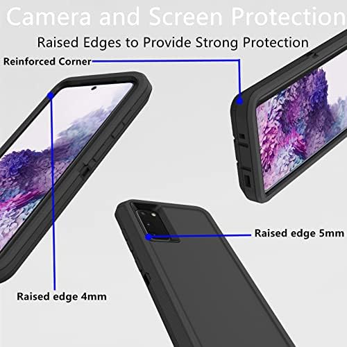 Tiozoly למארז Samsung Galaxy S20, מגן חובה כבד מארז אטום אבק הגנה אטום זעזועים 3 בכיסוי מחוספס 1 עבור סמסונג