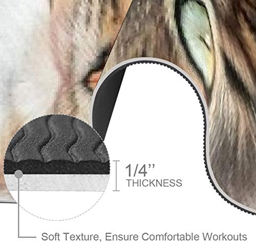 ייחודי חתול דפוס עבה החלקה תרגיל & מגבר; כושר 1/4 יוגה מחצלת עבור יוגה פילאטיס & רצפת כושר תרגיל