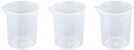 אנטרדר מטבח עמ כוס מדידה מדעי פלסטיק בוגר כוס שקוף 100 מ ל, 3-מארז