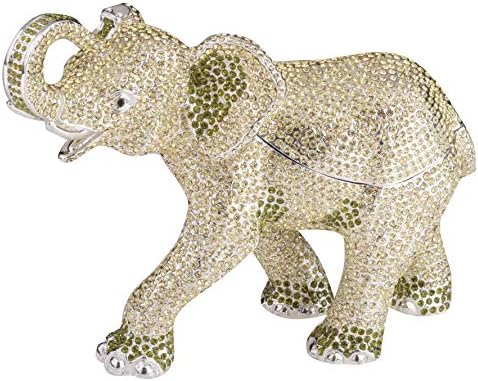 קרן קופל פיל פיל פיל צלמית תכשיט תכשיטים מארז תכשיטים צבוע ביד צבוע בתאילנד רעיון מתנה לבעלי חיים מהדורה מוגבלת