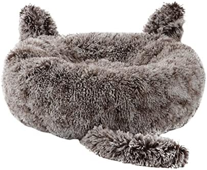 Leefasy Ret Ret שמיכה כלב מיטת כלב מיטת התחממות עצמית קטיפה בית חם בית חם לכלב בינוני קטן, קפה שיפוע 80 סמ