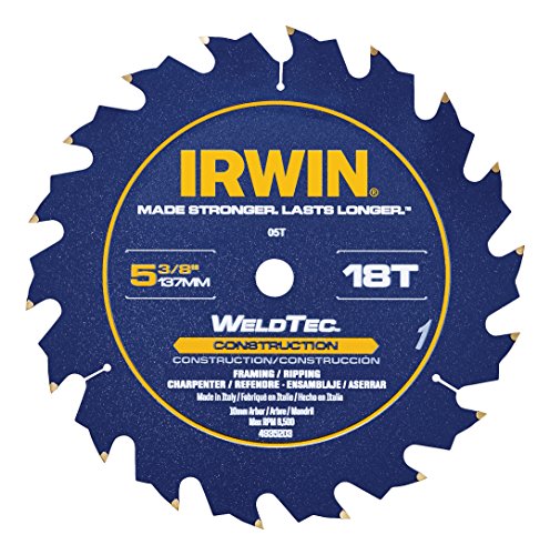 IRWIN 11820ZR 6-1/2 אינץ '140 שיניים TFG פלסטיק, דיקט וחיתוך פורניר מסור עם סור עם ארבור 5/8 אינץ'