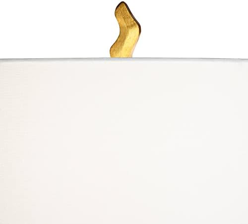 פוסיני אירו עיצוב אורגני מודרני שולחן מנורות 29 גבוה סט של 2 זהב במבוק פיסול לבן בד תוף צל