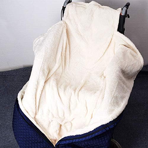 רייפר 2 חתיכות כיסא גלגלים נעים כיסוי + כתף חם כיסוי צמר שמיכת כיסא גלגלים עם כיסים לשמור על רגליים