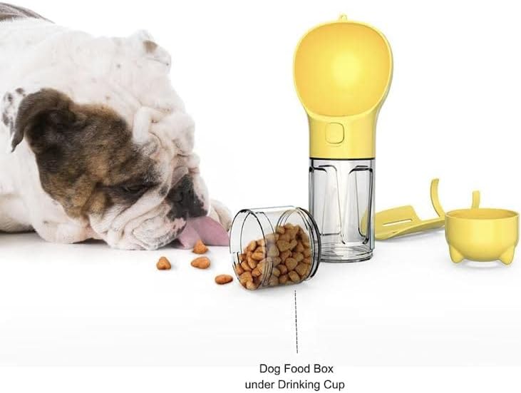 בקבוק מים לכלבים גריפוסה מתקן מים לכלבים חסין דליפות נייד עם פונקציית שתייה והאכלה מתקן מים לחיות מחמד