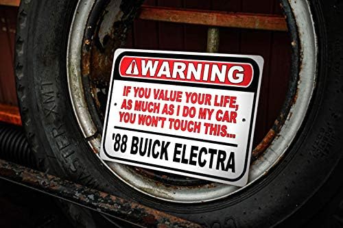 1988 88 Buick Electra אל תיגע במכונית שלי, עיצוב קיר מתכת, שלט מוסך, שלט מכונית GM - 10x14 אינץ '