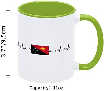 Yelolyio Papua גינאה חדשה ספל תה פפואה גינאה חדשה דגל פעימות לב קרמיקה ספלי קפה כוסות תה ספל תה בהתאמה