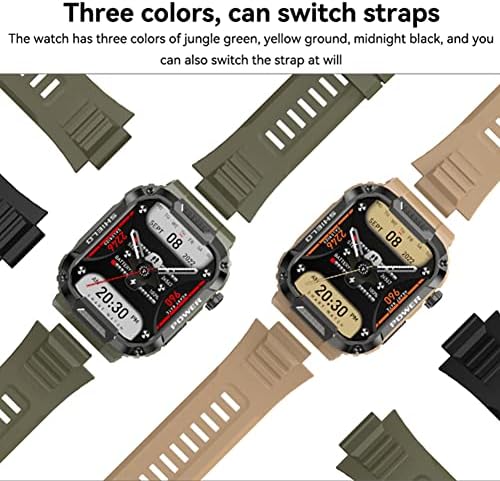 צבא שעון שעון דיגיטלי לגברים לדיבורים על Bluetooth Sports Smartwatch Smartwatch מלא מסך LED מסך LED שעון
