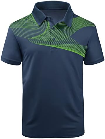 חולצות פולו של Zity Mens שרוול קצר לחות מפתחת קיץ גולף פולו פולו צווארון אתלט חולצת טניס חולצות