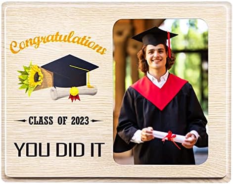 מסגרת תמונה של Petcee 2023, עשית את זה בכיתה של 2023 מתנות סיום עבורה עבורה סיום עץ מסגרת בית ספר תיכון