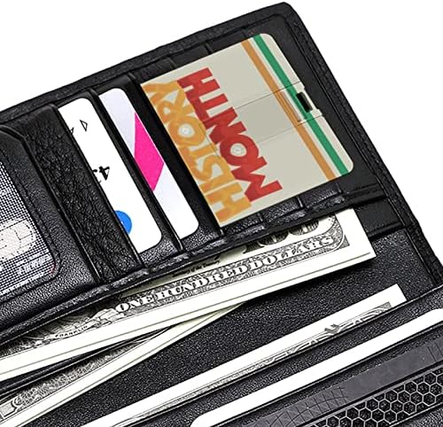 חודש היסטוריה שחורה כרטיס אשראי כרטיס אשראי USB פלאש מכניע כונן אחסון מקש זיכרון נייד 32 גרם