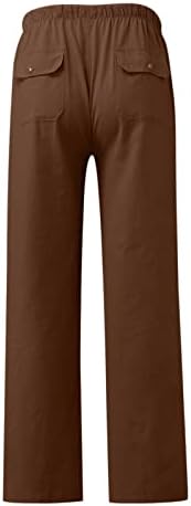 מכנסי פשתן בגודל של אתקיה פלוס ישר מכנסי פשתן לבוש עם מכנסי פשתן עם מכנסיים קטנים לנשים לנשים
