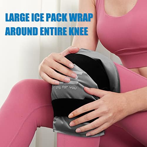 Mr.ICE KNEE PRACK PRACK PRACK לעטוף פציעות עטיפות קרח ג'ל לשימוש חוזר לברך - חבילת קרח גדולה להקלה על כאבי