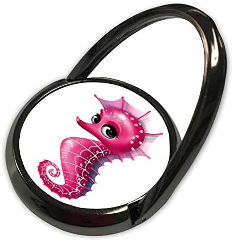 3 דרוז אן מארי באו - איורים חמודים - איור סוס ים של גלאם ורוד חמוד - טבעת טלפון