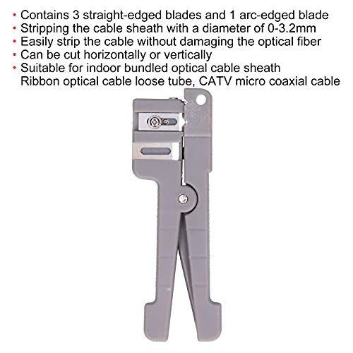 חשפנית כבלים FTVogue אופקית סיבים אופטיים מיני מדריך לידי הפשטה כבל חשפנית מברג מחגר חיתוך אופטי