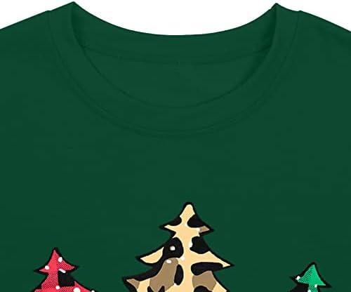 סווטשירט לחג המולד שמח לנשים משובץ חג המולד משובץ עץ עץ חולצה חולצה חולצה חולצות שרוול ארוך חולצות חג