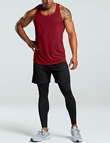 TSLA 3 חבילה לגברים יבש מתאים ל- Y-Back Ruscle Rumcle גופיות, גופיית כושר אימונים אתלטית, חולצות פיתוח גוף ללא
