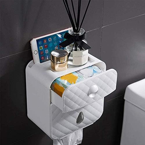 LIRUXUN אטום למים טואלט טואלט מחזיק נייר רקמות קופסת רקמות מדף אמבטיה קיר רכוב נייר קופסת נייר טלפון