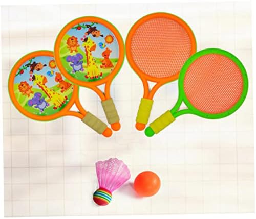 מחבטי משחק פלסטיק פלסטיק מחבטי משחק חיצוניים כדורים לילדים טניס טניס מצחיק ספורט בדמינטון משחק