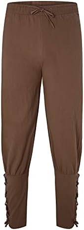 מכנסי רצועת רנסנס של דיאגו גברים קרסול מכנסי רנסנס קרסול מכנסי וינטג 'מכנסיים מכנסיים רחוב טרנדי עם כיסים