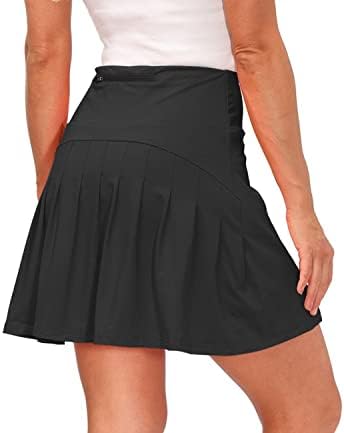 חצאית טניס טניס של Sakmlop נשים חצאית ספורט קפלים קל משקל קל משקל עם כיסים גולף סקורט תלבושת