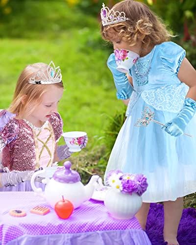 מומופי 2 יחידות ילדה נסיכת תלבושות שמלה כחול סגול נסיכת המפלגה להתלבש לפעוטות יום הולדת קוספליי פנסי