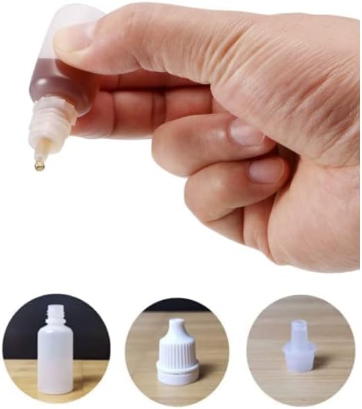 12 יחידות בקבוקי טפטפת פלסטיק בקבוקי טפטפת נוזלי עיניים סחיטים ריקים עם חותם מדגם נוזלי אחסון בקבוק