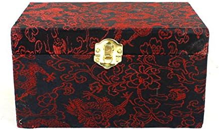 Wodeshijie Wood מודרני לחתונה סינית קופסאות תכשיטים אדומים