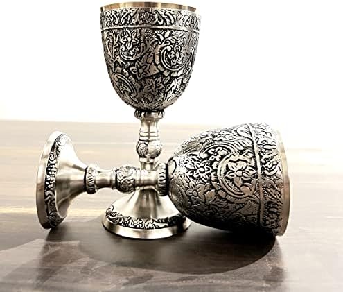 מורקומארט עתיק פליז יין גביע כוס בעבודת יד בולט שתיית גביע גביע חג המולד יין זכוכית