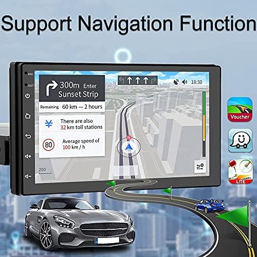 אנדרואיד 10.0 סטריאו לרכב יחיד DIN עם Bluetooth 7 אינץ 'מסך מגע רדיו רדיו עם GPS ניווט wifi